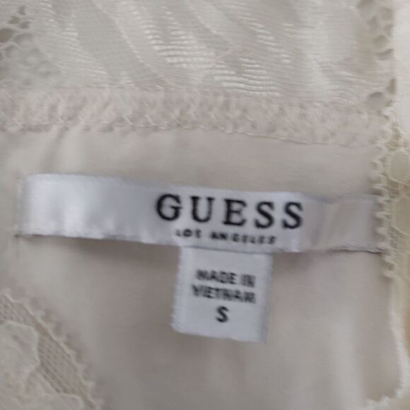 Guess lace cut out ivory summer beach wedding  party Silvana Lace Bodycon Mini - Picture 4 of 5